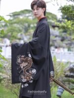 Fashion Hanfu | Chinese Ancient Traditional Black Hanfu Male - Image 4