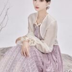 Fashion Hanfu Dress Modern Chinese Outfit Light Purple