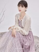 Fashion Hanfu Dress Modern Chinese Outfit Light Purple