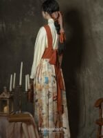 Fashion Hanfu Women’s Modern Hanfu Clothing Lapel Pipa Sleeve Hanfu Dress - Image 4