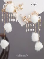 Fashion Hanfu Oriental Hairpin Hanfu Headdress Fairy Tassel Hair Pair Clip