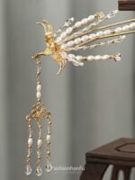 Fashion Hanfu Phoenix Hairpin Chinese Phoenix Bridal Pearl Hair Stick