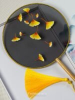 Chinese Style Roud Fabric Fan Japanese Style Round Hand Held Fans