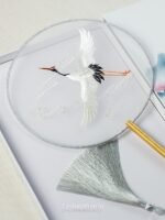 Chinese Silk Dancing Fan Chinese Style Flowers Fan Tuan Shan