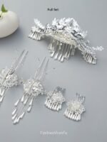 Fashion Hanfu Chinese Silver Hair Accessories Empress Princess Hairpins Wedding Party