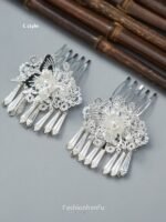 Fashion Hanfu Chinese Silver Hair Accessories Empress Princess Hairpins Wedding Party - Image 4