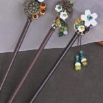 Fashion Hanfu Traditional Chinese Hair Sticks Wooden Hairpin Antique Hair Pin