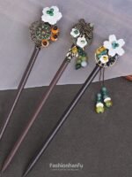 Fashion Hanfu Traditional Chinese Hair Sticks Wooden Hairpin Antique Hair Pin