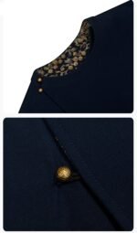 Tang-Style Brocade Coat with Matching Pants & Knit Top - Image 6