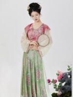Floral Chinese Hanfu Dress Tang-Style Hanfu Set for Women - Image 2