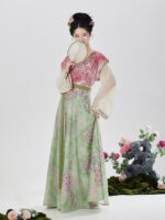 Floral Chinese Hanfu Dress Tang-Style Hanfu Set for Women