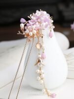 Fashion Hanfu Handmade Hair Ornaments Chinese Style Floral Hair Pins - Image 2