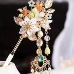 Fashion Hanfu Handmade Flower Hair Pins Hanfu Cheongsam Classical Hairpins