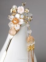 Fashion Hanfu Classical Hair Accessories Handmade Flower Hair Pins For Weddings - Image 2