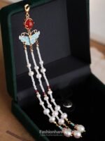 Fashion Hanfu Handmade Chinese Style Flower Hairpin Step Shake Tassel Peony Hairpin - Image 4