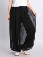 Flowy Meditation Pants for Women – Lightweight Summer Wide Leg Pants