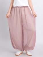 Flowy Meditation Pants for Women – Lightweight Summer Wide Leg Pants - Image 3