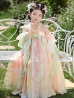 Pink Girls Hanfu Dress Fairy-Style Chinese Princess Outfit - Image 2