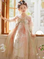 Pink Girls Hanfu Dress Fairy-Style Chinese Princess Outfit
