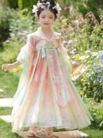 Pink Girls Hanfu Dress Fairy-Style Chinese Princess Outfit - Image 3