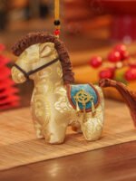 Lucky Horse Embroidered Chinese Sachet Ornament – Wearable Bag & Car Charm - Image 5