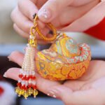 Chinese Ingot Sachet – Embroidered Prosperity Hanging Charm - Image 4