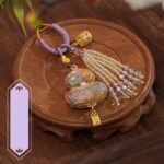 Chinese Brocade Fragrance Pouch – Elegant Hanging Charm with Tassel - Image 9
