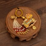Chinese Brocade Fragrance Pouch – Elegant Hanging Charm with Tassel - Image 4