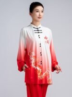 Dragon Print Tai Chi Uniform Gradient Tai Chi Suit - Image 2