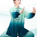 Gradient Tai Chi Uniform for Women Silk Linen Design