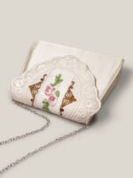 Satin Embroidered Green Crossbody Handbag