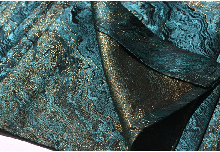 Inner lining and underside texture of emerald mamian skirt