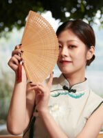 Handmade Full Bamboo Folding Fan Gift Fans - Image 2