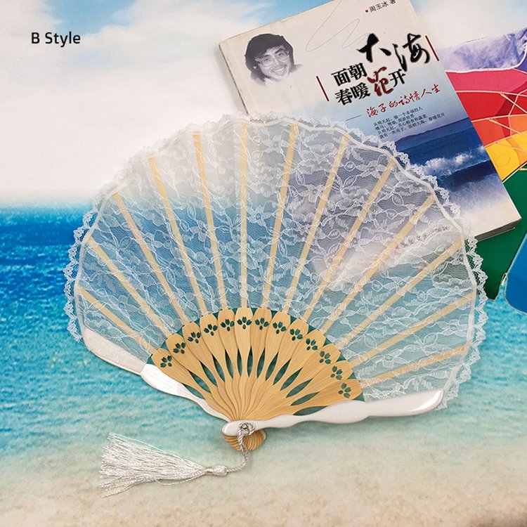 Handmade Lace Japanese Folding Fan