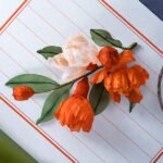 Handmade Pomegranate Flower Hairpins Christmas Flower Clip