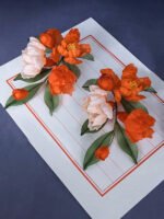 Handmade Pomegranate Flower Hairpins Christmas Flower Clip - Image 2