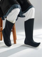 Black Hanfu Cloth Boots for Men – Upturned Toe Canvas Boots - Image 4