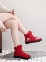Hanfu Embroidered Winter Boots for Women - Image 2