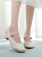 Hanfu Embroidered Shoes | Floral Chinese Traditional Mary Janes - Image 4