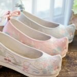 Embroidered Mary Jane Shoes Chinese Hanfu Floral Flats