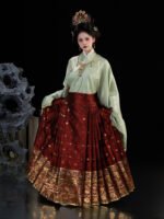 Ming Dynasty Clothes Set – Embroidered Yuanlingpao & Horse Face Skirt - Image 6