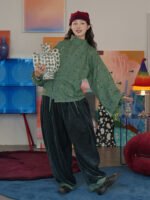 Pine Frost Modern Hanfu Top – Soft Daily Layering Wear for Women - Image 4