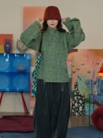 Pine Frost Modern Hanfu Top – Soft Daily Layering Wear for Women