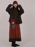 Ebony Reversible Modern Hanfu Jacket – Daily Wear Outfit for Women