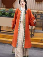 Winter Hanfu Set for Women Ming Dynasty Jacket with Skirt - Image 3