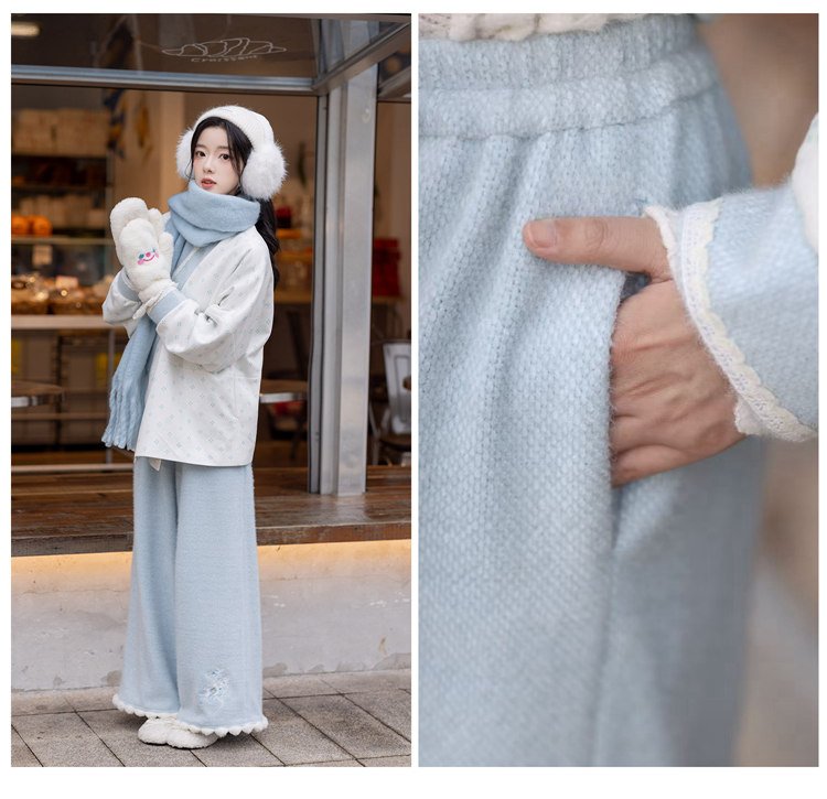 Close-up showing hidden side pockets on Hanfu jacket
