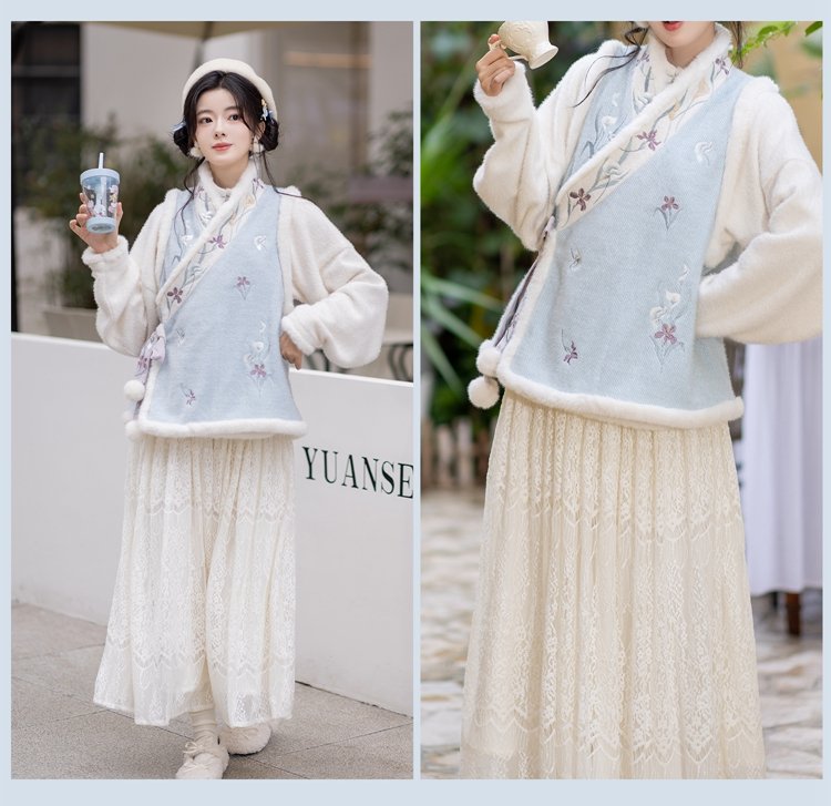 Two views of the outfit showing front and back