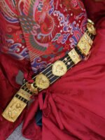 Ming Style Hanfu Leather Belt – Wide 5cm Adjustable Waist Belt for Performance & Photography - Image 3
