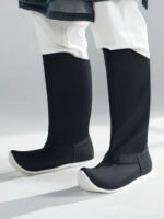 Black Hanfu Cloth Boots for Men – Upturned Toe Canvas Boots - Image 2