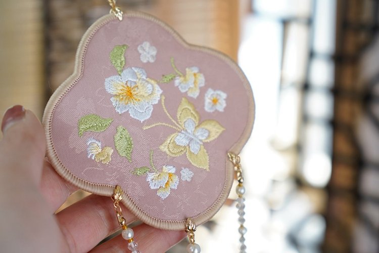 Hanfu Waist Accessories Floral Embroidered Tassel Pendants